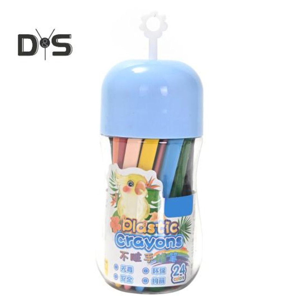 (as the picture, 24 colours) 12/24/36 Pcs Crayon Bright Colors Washable Crayons with Ergonomic Grip Fine Motor Skills Easy To Hold Jumbo Crayons