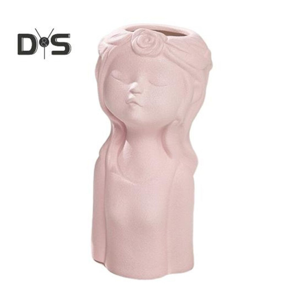 (as the picture, C) Artistic Ceramic Vase Boy Girl Shaped Vase Nordic Boho Flower Vase For Home Decor Wedding Living Room Bedroom Table Centerpiece