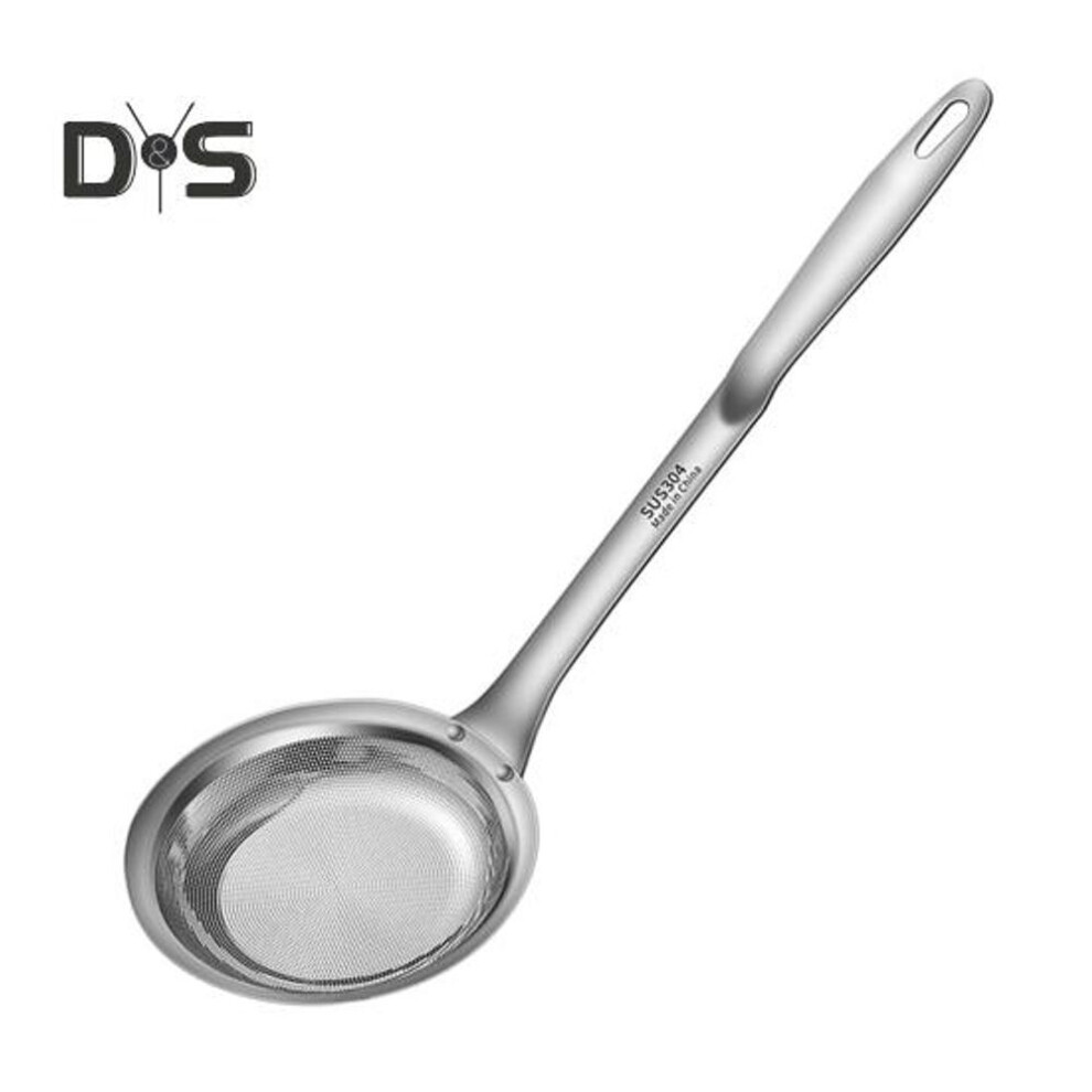 (as the picture, L) Fine Mesh Strainer for Oil Filter Skimming Grease Foam Premium Skimmer Spoon Fine Mesh Strainer with Long Handle Colander Multi-Purpose Rapid