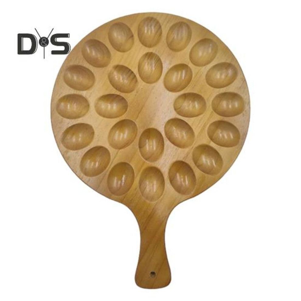 (as the picture, B) 16/24 Slot Egg Tray Deviled Eggs Or Cheese Handcrafted Wooden Egg Holder Easter Multipurpose Egg Plate