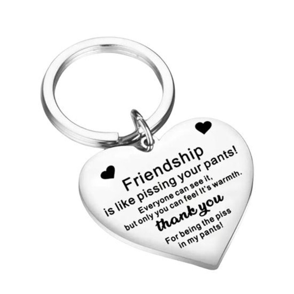 (Other, B) Mother Day Keychain Heart Shaped Pendant Stainless Steel Decorative Keyring Mom Love Care Reminder Perfect Gift