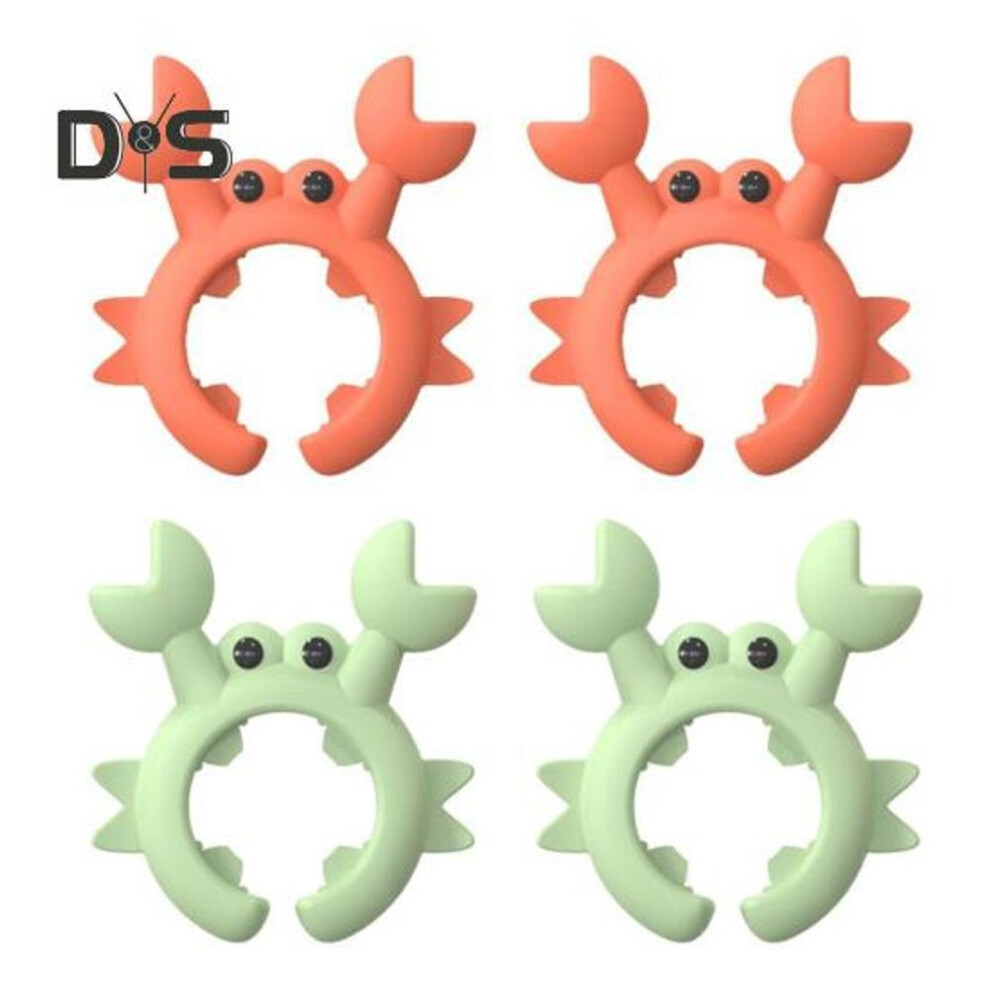 (multicolor) 4pcs Creative Crab Shaped Spatula Rack Utensil Holder Food-grade Bpa Free Heat Resistant Silicone Anti-scalding Spatula Holder