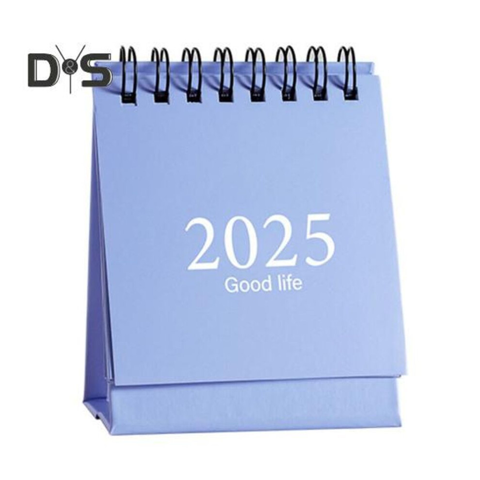 (sky blue) 2025 Desk Calendar Annual Planner Coil Calendar Book Yearly Schedule Organizer Home Office Supplies For Teachers Students Office Workers