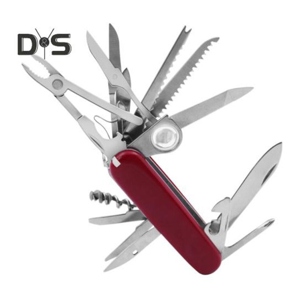 Folding Multi-tool Cutter 17 in 1 Pocket Utility Plier Stainless Steel Bottle Opener Saw Screwdrivers for Camping Survival Hunting Fishing Hiking