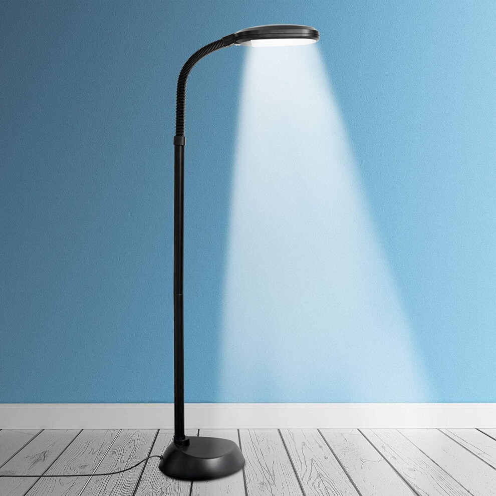 Day Lamp - Reading Floor Standing - Energy Saving Bulb - Natural Sun 12W Led With Adjustable Brightness - Standard Bright Floor Light