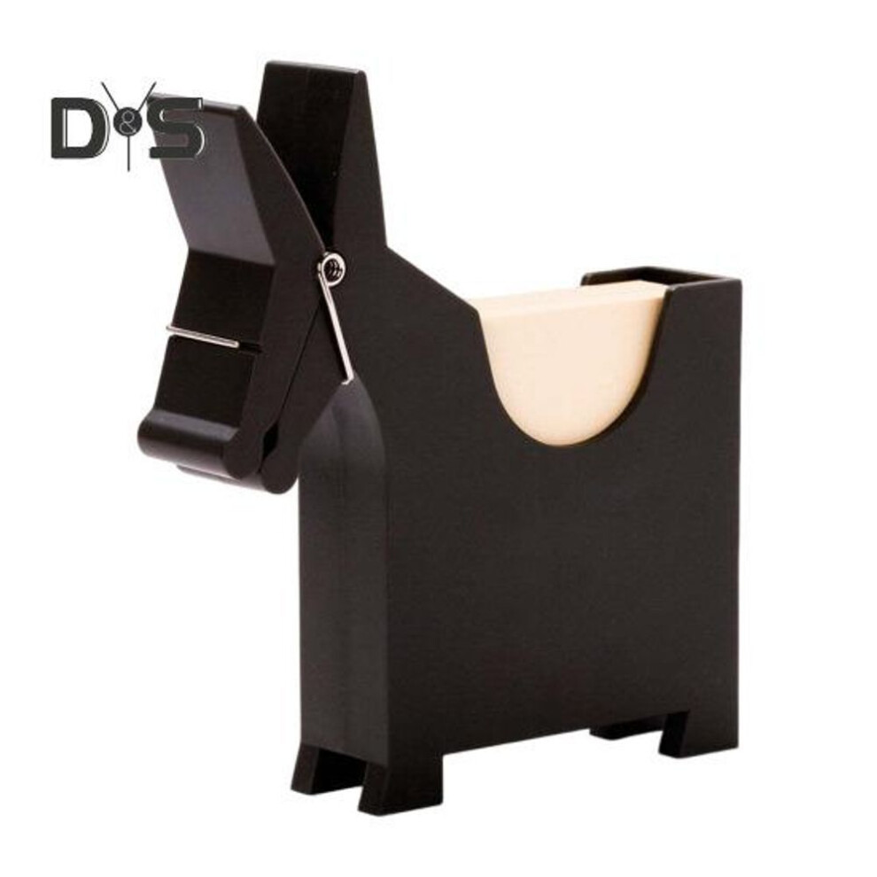 (black) Mule Note Holder with Pen Slot Compact Desktop Memo Holder Sticky Notes Functional Desk Decor Organizer