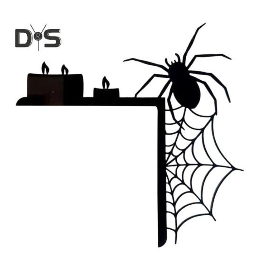 (as the picture, D) Halloween Door Corner Sign Wooden Black Pumpkin Witch Spider Web Castle Door Topper Frame Sign For Home Party Halloween Decor