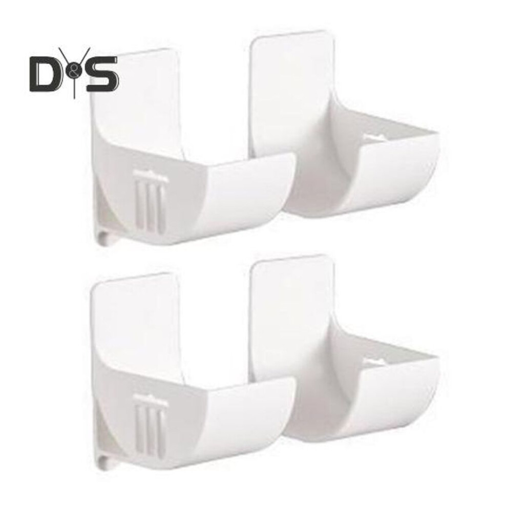 (white) 4Pcs Wall Mounted Garbage Bag Storage Racks Simple Installation Multipurpose Umbrellas Plastic Wraps Organizers