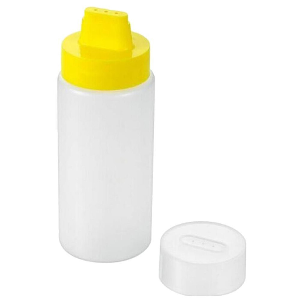(yellow) 4-hole Squeeze Seasoning Jar Oil Sauce Storage Bottle Kitchen Cooking Tool