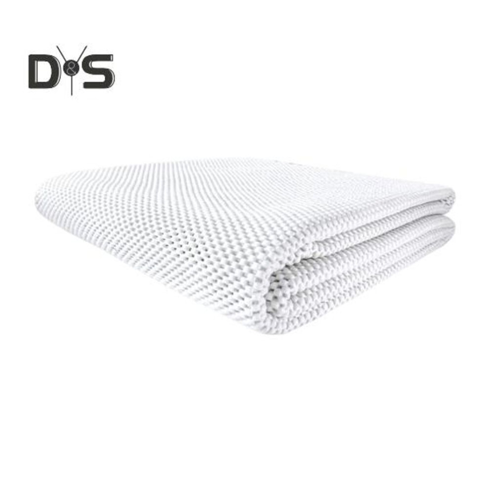 (white, M) Non-slip Floor Mat Hollow Mesh Extra Thick Rug Gripper Strong Grip Non-adhesive Floor Carpet Insert Slip Prevention Pad For Hardwood Floors