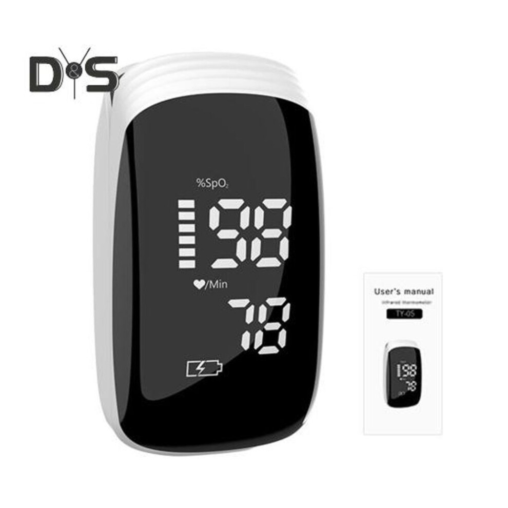 (white) Blood Oxygen Meter With Large Led Display High Accurate Readings Rechargeable Fingertip Blood Oxygen Saturation Monitor With Lanyard