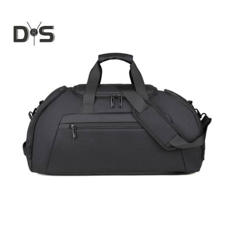 (black) Garment Bag Backpack With Wet Compartment Shoe Pocket Security Checks 15 Compartments Convertible Duffel Waterproof Canvas Clothes Travel Organizer