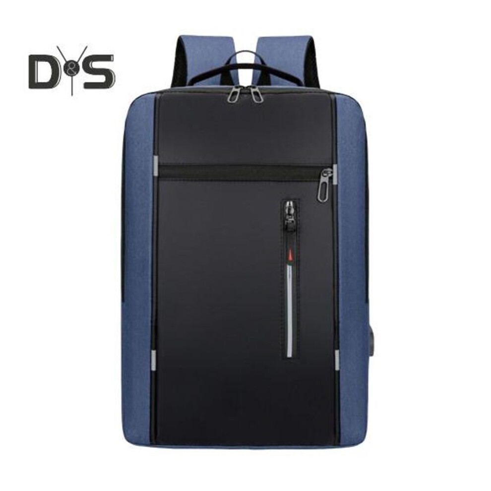 (blue) Travel Backpack Large Capacity Computer Bag With Usb Charging Port Waterproof Anti-theft Lock Laptop Bag Weekender Carry-on Business Bag