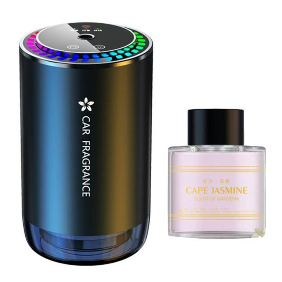 (as the picture, Gardenia) Car Air Freshener Fragrance Diffuser With Colorful Light Auto On/off 3 Spray Modes Rechargeable Auto Essential Oil Diffuser Humidifier
