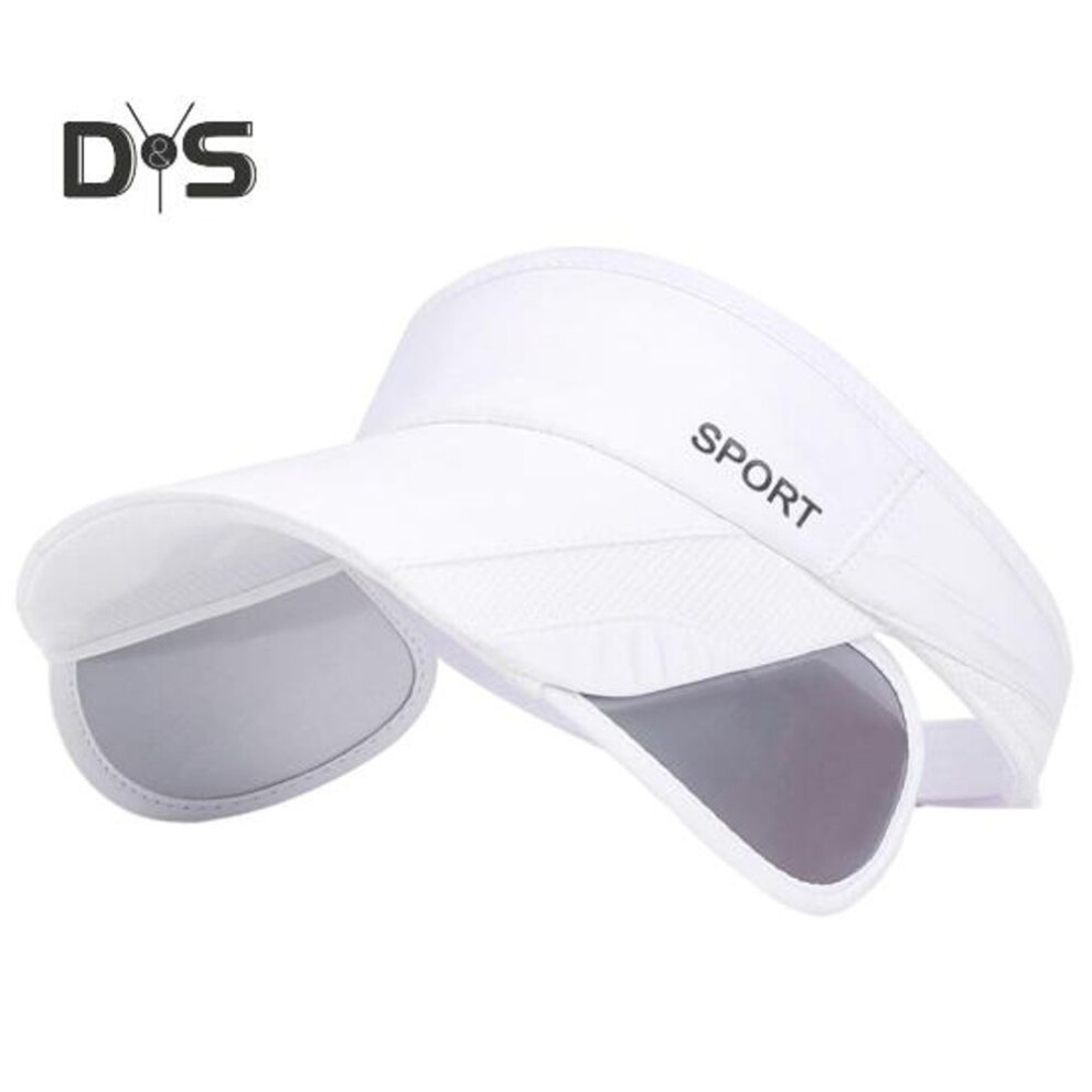 (white) Sport Sun Visor Hats For Men Women Adjustable Empty Top Baseball Cap Summer Outdoor Sun Hat For Tennis Baseball Golf Cycling Running