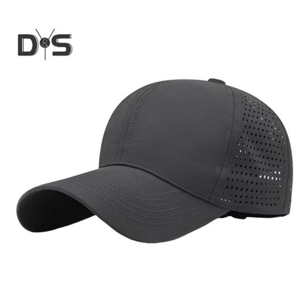 (dark gray) Baseball Hat Extended Brim Sunshade Effect Adjustable Sun Hat Quick-drying Cap With Breathable Holes