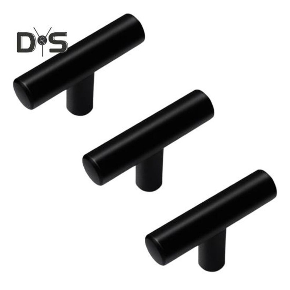 (black, 3pcs) 2/3/5/10pcs Cabinet Knobs Drawer Handles Polished Surface T-shaped Design Easy To Install Drawer Pulls Hardware
