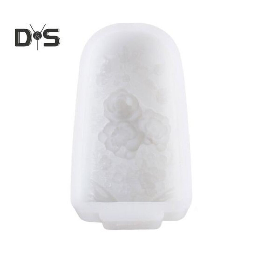 (as the picture, A) Popsicle Molds Silicone Ice Cream Maker Flower Pattern Reusable DIY Ice Cream Cone Fondant Molds for Cupcake Topper Candy Chocolate Sugar Craft