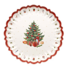 Delight Serving Platter by Villeroy & Boch - Perfect for Christmas Cookies and Holiday Treats -Premium Porcelain - Dishwasher Safe - 17.5 Inches