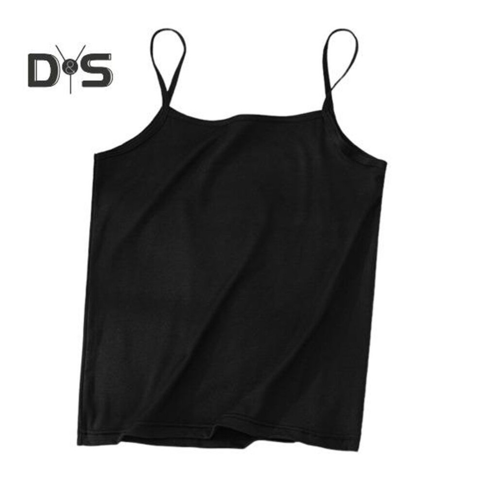 (M, black) Women Sling Vest Square Collar Sleeveless Breathable Quick-Dry Summer Camisole High Elastic Bottoming Tops