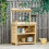 Outsunny Outsunny Potting Bench Table Workstation w/ Galvanized Tabletop, Storage Shelf 1