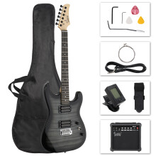 GST Stylish Electric Guitar Kit w/ H-H Pickup 20W AMP Bag Guitar Strap