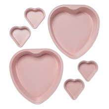 Paris Hilton Heart en forme de cuisiniere antiadhesive Ensemble en carbone Easy Release Acier comprend deux casseroles de 9,5 pouces et quatre mi