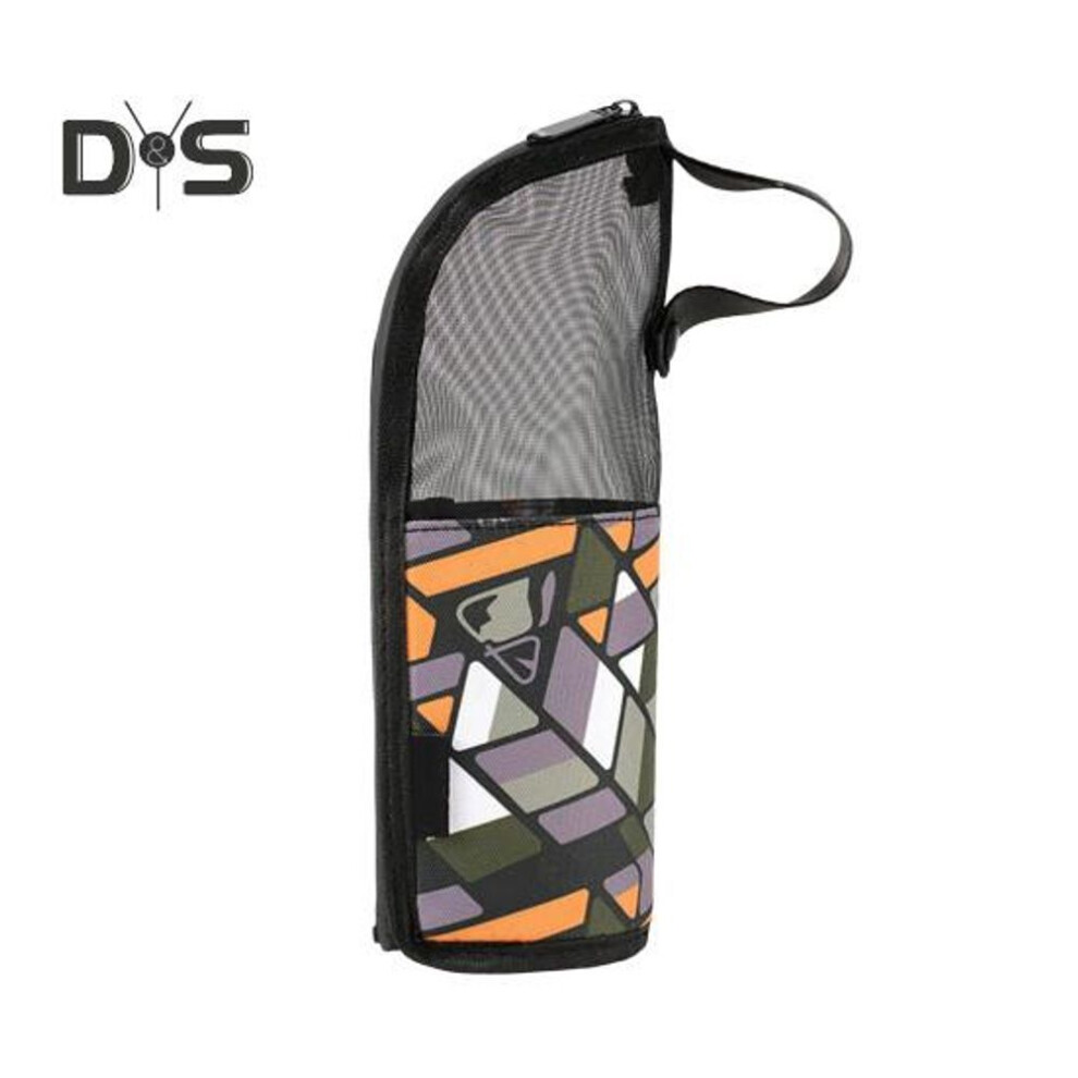 (green) Outdoor Cutlery Storage Bag with Mesh Pocket Waterproof Portable Travel Camping Picnic Chopstick Fork Spoon Utensils Organizer Drying Carrying Bag