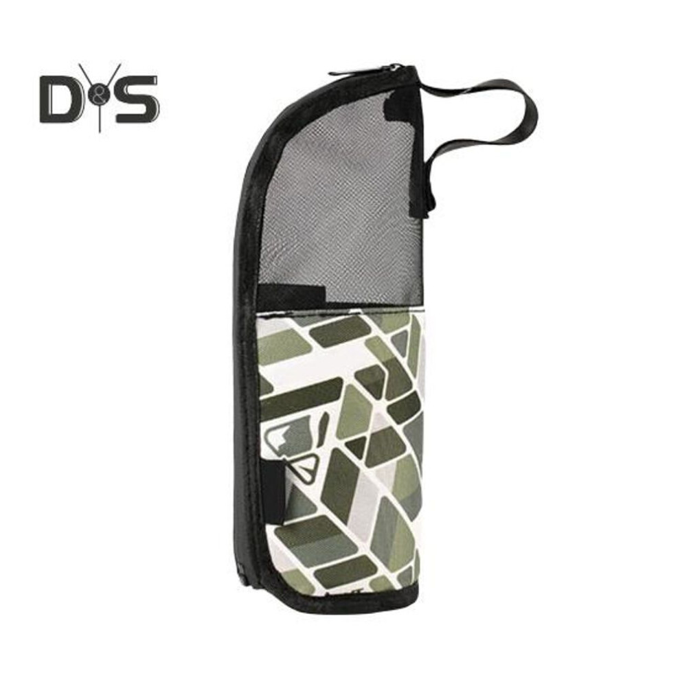 (cyan) Outdoor Cutlery Storage Bag With Mesh Pocket Waterproof Portable Travel Camping Picnic Chopstick Fork Spoon Utensils Organizer Drying Carrying Bag