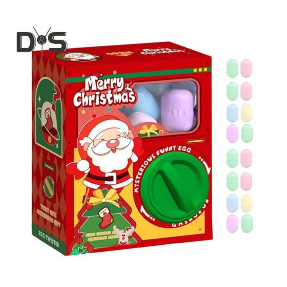 (as the picture, B) Christmas Claw Machine Set For Kids Creative Egg Grabber Toy Egg Grabber Machine Dispenser Mini Arcade Candy Vending Machine Mini Vending Toy For