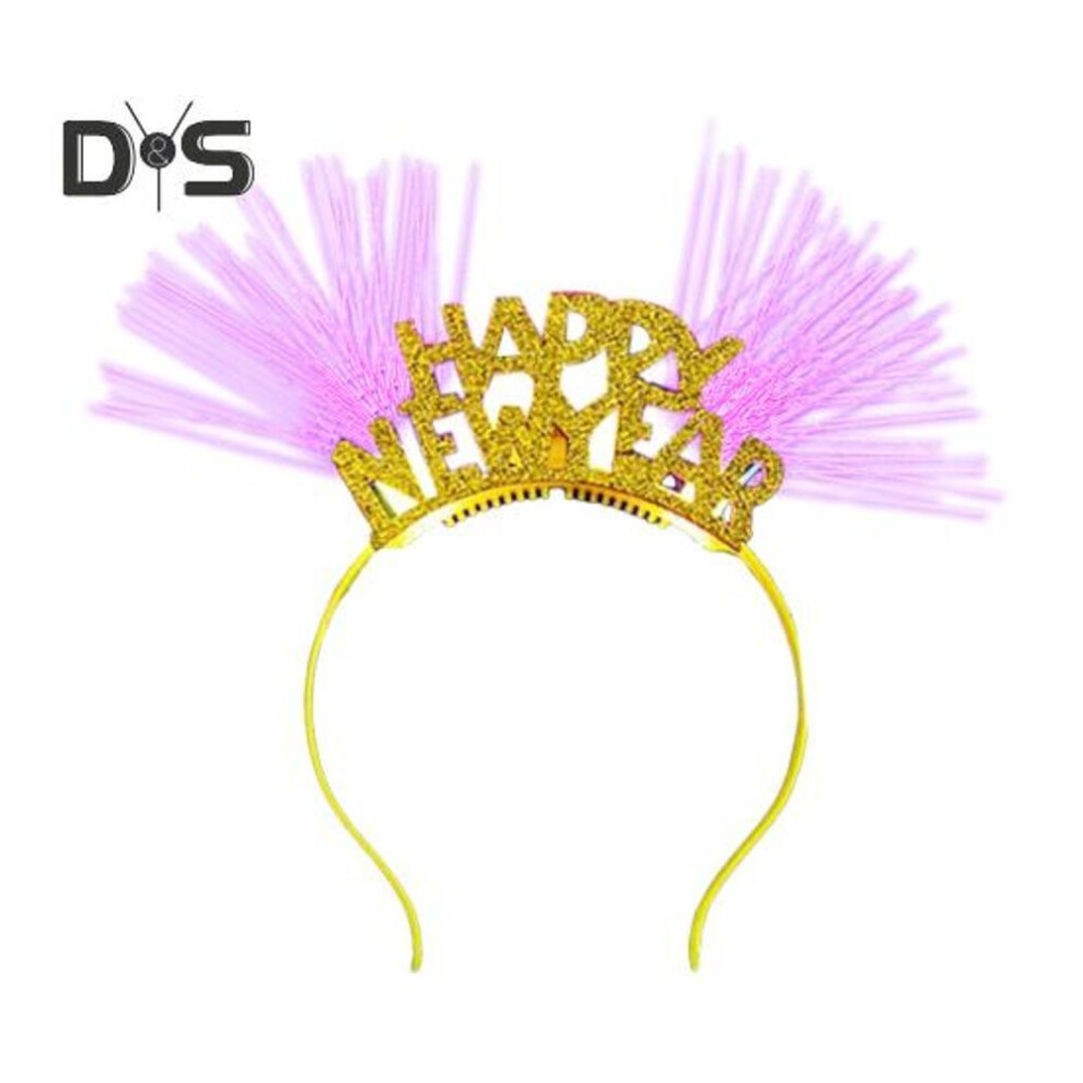 (as the picture, F) Women Led Light Up Headband Women Flame Luminous Hair Hoop New Year Headband Party Prom Rave Accessories
