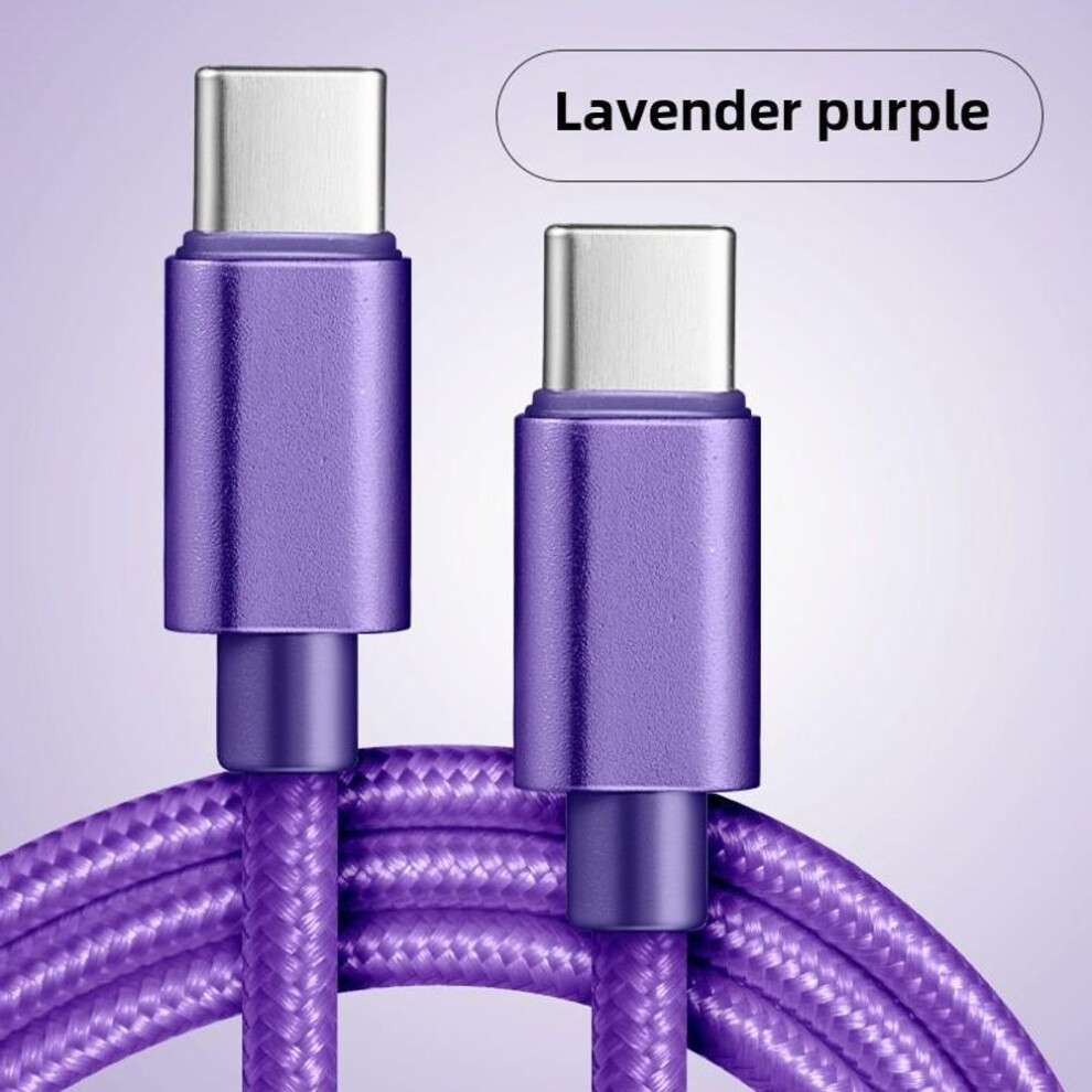 (, 3M Nylon Pd C-Apple) 60W Fast Charging Type-C Cable, Nylon Braided Usb C To C Charger Cord For Samsung, Huawei, And More Purple 4246134476847