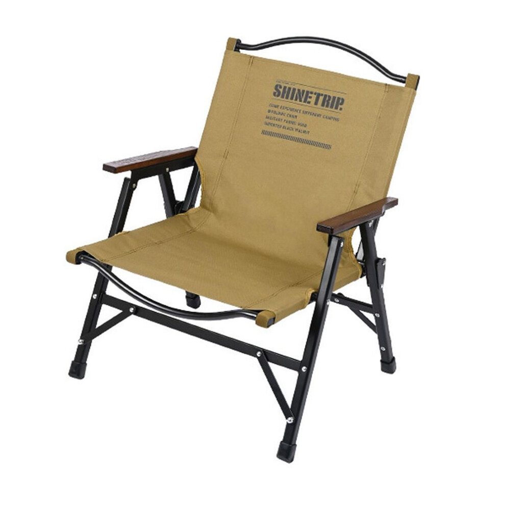 (brown) Lightweight Camping Chair For Adults Folding Fully Disassemblable Portable Outdoor Fishing Chair