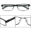 (=+4.00 strength, Black) Mens Rectangular Business Metal Reading Glasses Readers 1.0 ~ 4.0 10
