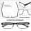(=+4.00 strength, Black) Mens Rectangular Business Metal Reading Glasses Readers 1.0 ~ 4.0 6