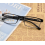(=+4.00 strength, Black) Mens Rectangular Business Metal Reading Glasses Readers 1.0 ~ 4.0 7