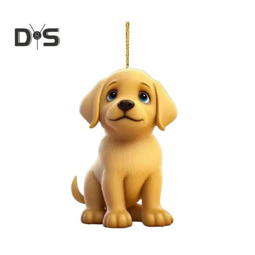 (as the picture, D) Car Hanging Ornament Cute Dog Rear View Mirror Charm with Lanyard Easy to Install Acrylic Auto Mirror Hanging Decoration