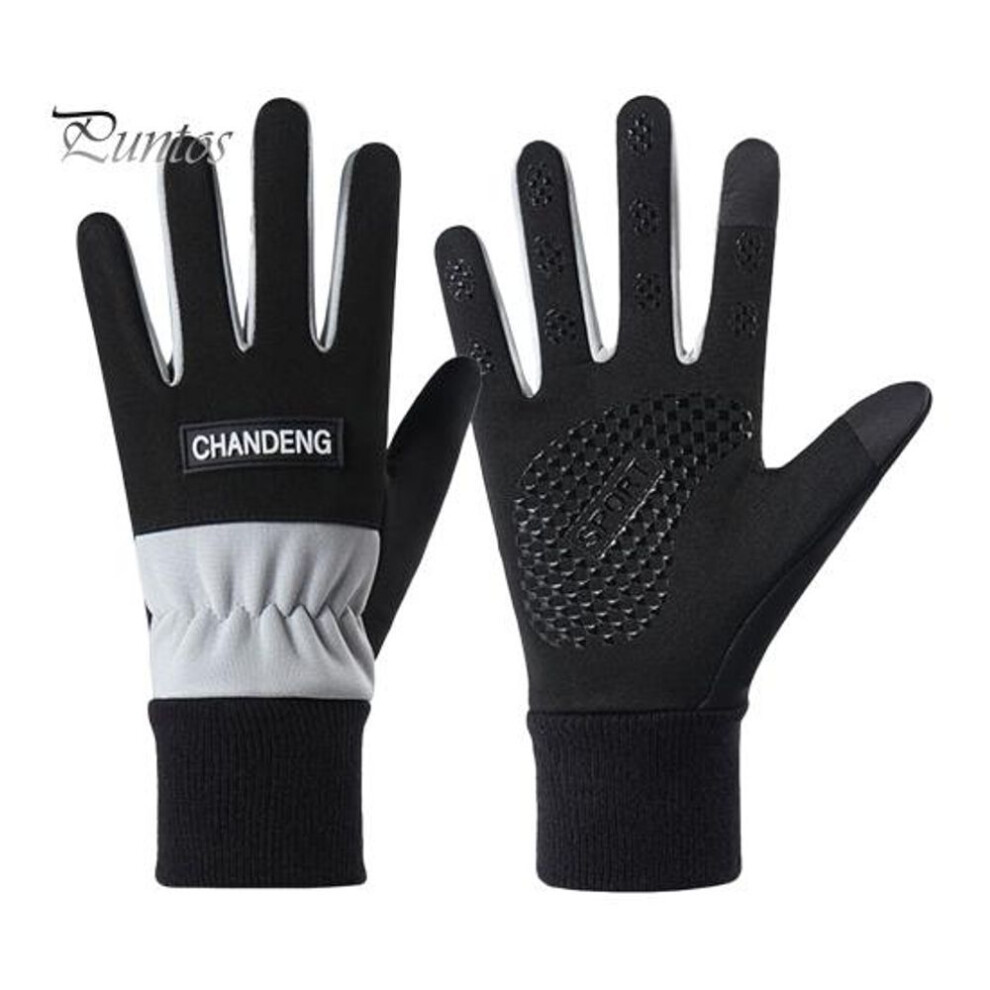(black) Winter Gloves Windproof Thermal Ski Gloves Velvet Warm Snow Gloves for Cold Weather Skiing Cycling Running Driving Fishing Outdoor Sports