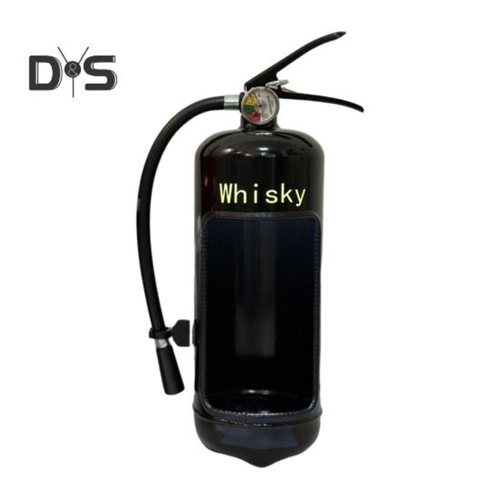 (as the picture, B) Metal Extinguisher Mini Bar Wine Cabinet Hidden Liquor Storage System Portable Bottle Holder For Home Office Unique Design Creative Bar Cabinet