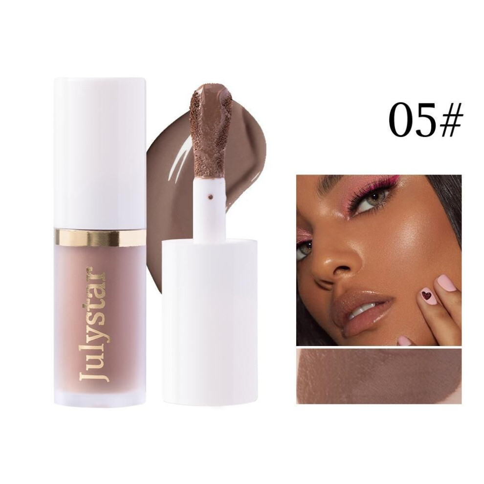 (05) Liquid Blush Bronzer Highlighter Make Up,pink Blusher Tint Natural-looking Glossy Matte Finish, Lightweight Long Lasting Blendable Soft Cream Makeup