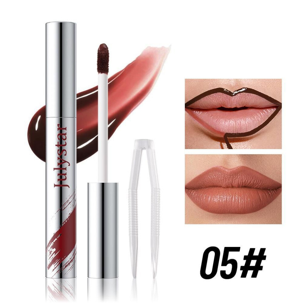 (05) Julystar New Tear Lip Line Long Lasting Waterproof Natural Matte Lip Glaze J701-068