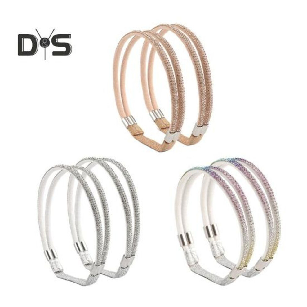 (as the picture, B) 3 Pairs Fixed Shoelaces Reusable Faux Leather Sparkling Rhinestone Elastic Laces High Heel Sandals Straps