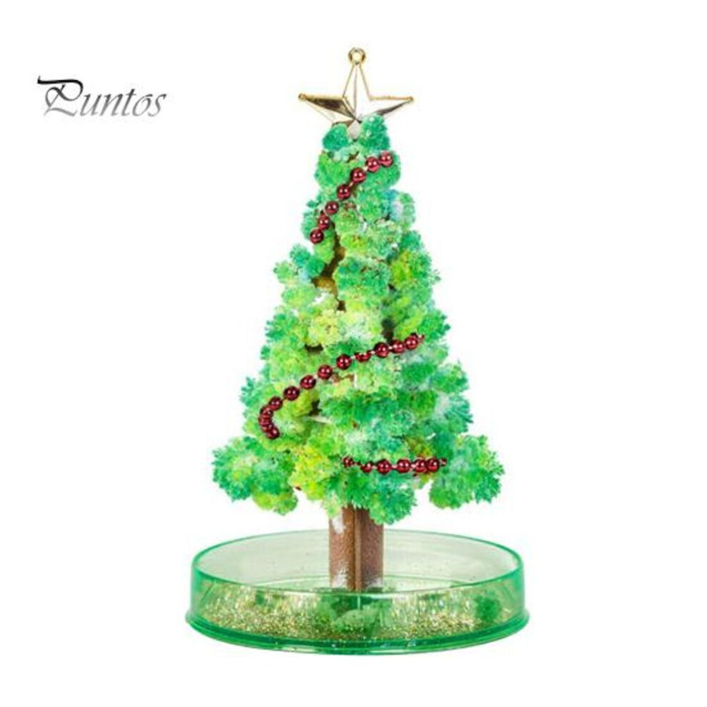 (as the picture, A) Grow Christmas Tree Kit DIY Blossom Tree Set Colorful Ornaments Decoration Toy Educational Novelty Xmas Gift for Boys Girls