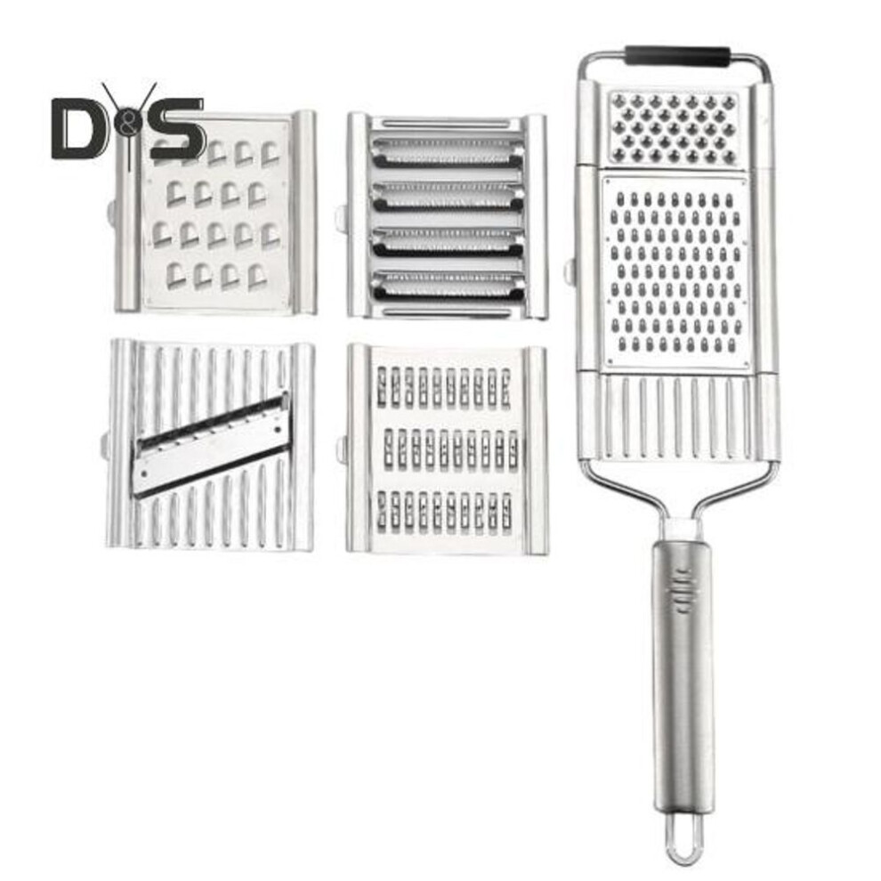 (as the picture, A) Vegetable Slicer Stainless Steel Food Slicer Removable Blade Kitchen Slicer Vegetable Cutter for Salads Cheese Fruit