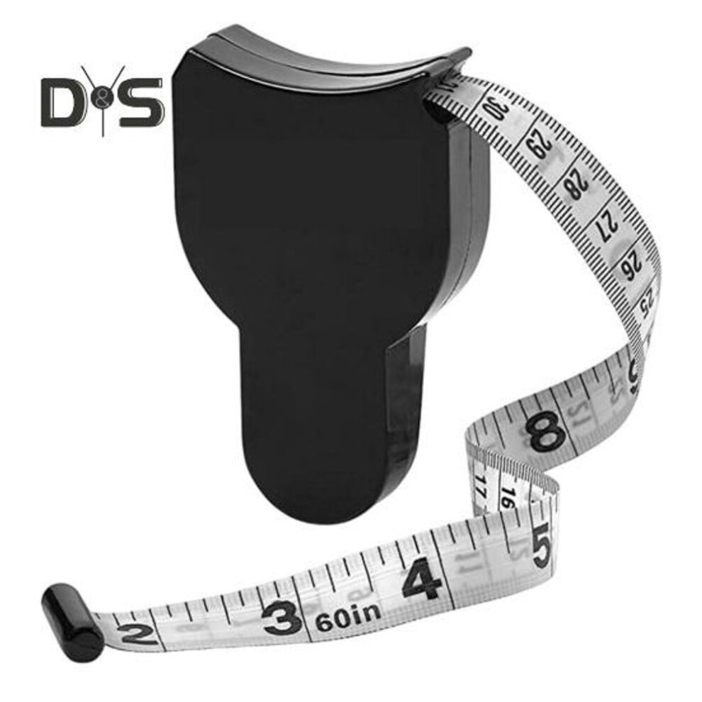 (black) 150cm Soft Tape Measure Mini Waistline Measuring Tape Portable Sewing Tailor Fabric Cloth Weight Loss Body Measuring Tape Flexible Ruler