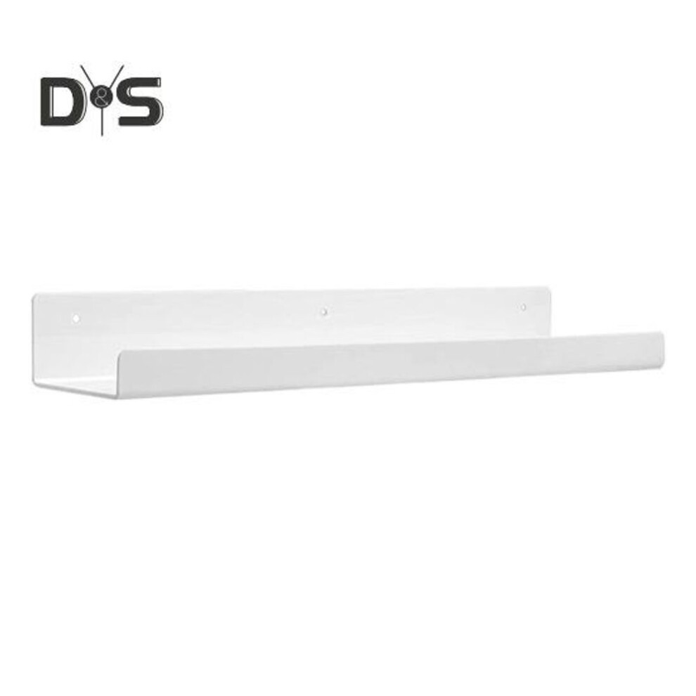 (white) Acrylic Floating Shelf Thick Heavy Duty Office Living Room Bedroom Bathroom Kitchen Wall Mount Storage Shelf Display Organizer Rack