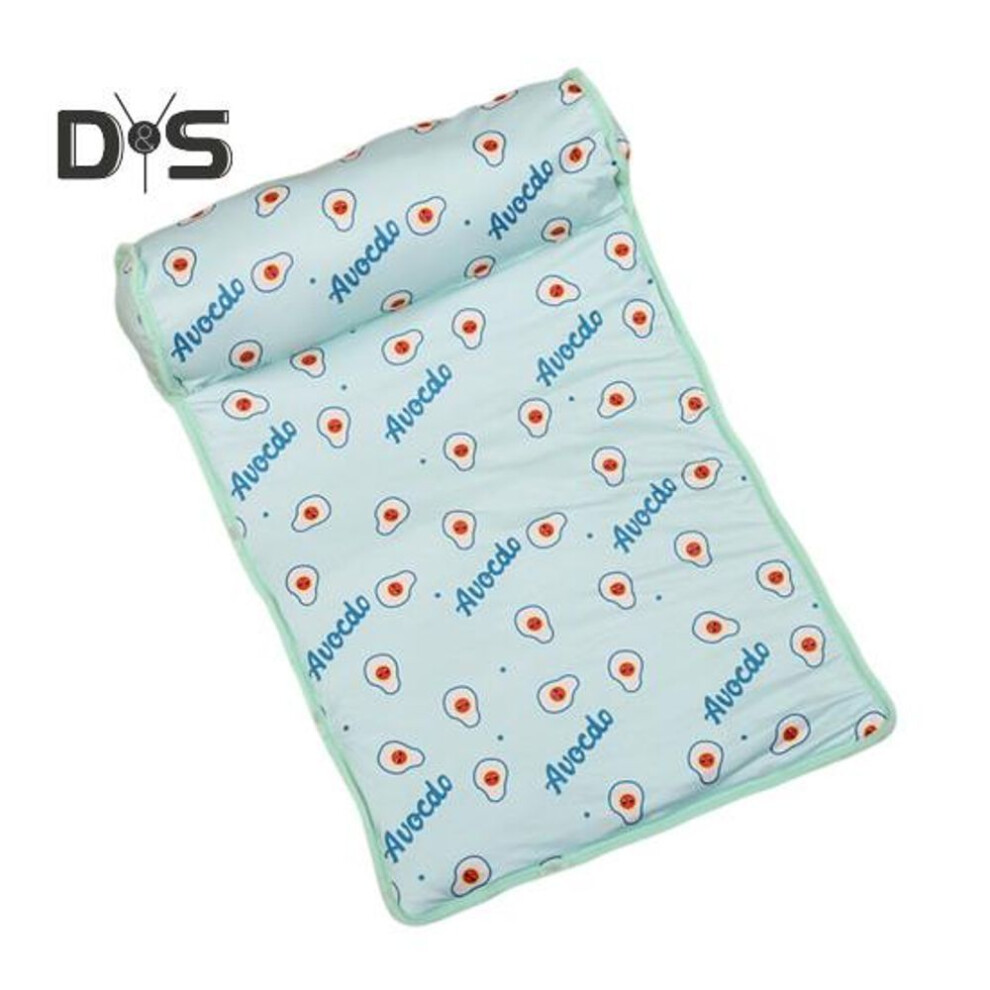 (green, S) Summer Cool Dog Mat Cooling Bed Soft Breathable Fruit Pattern Design Wear-Resistant Washable Dog Cat Sleeping Bed