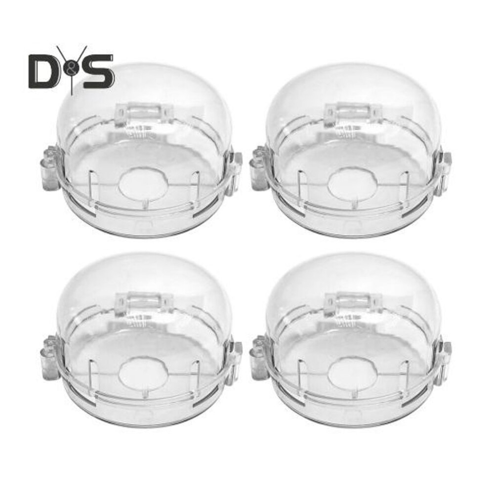 (as the picture, 4pcs) 1/2/4/6Pcs Transparent Gas Stove Knob Cover Dustproof Baby Proof Kitchen Microwave Oven Switch Knob Lock Guard Child Safety Protection Oven Knob