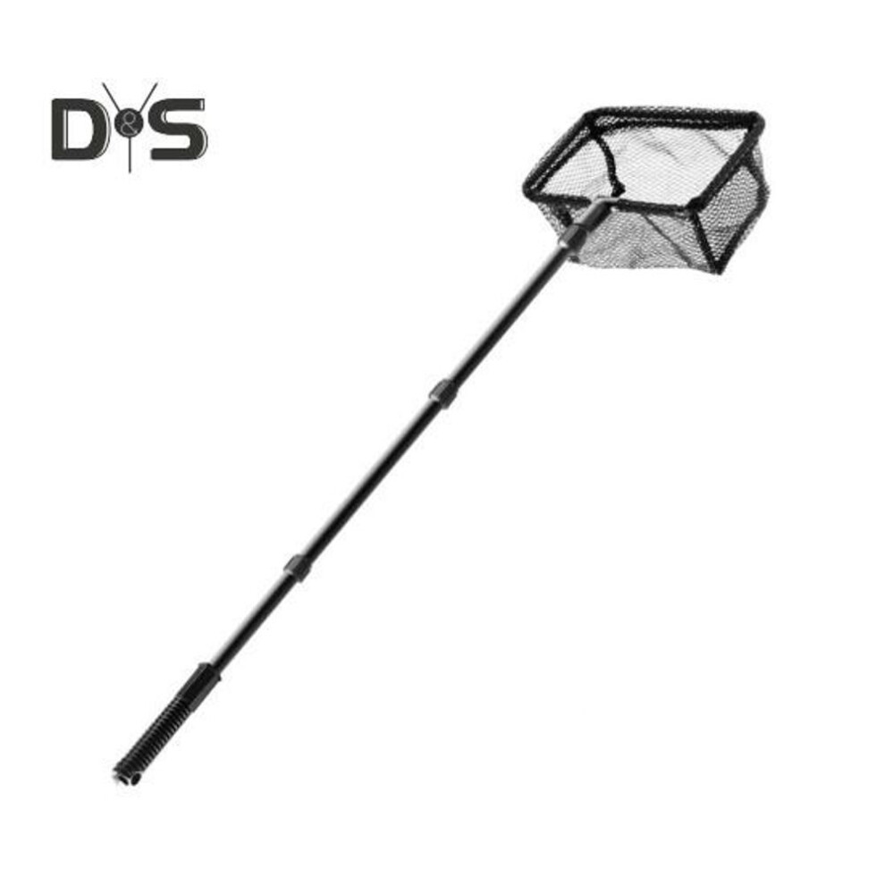 (as the picture, M) Fishing Landing Net With Telescoping Pole Long Handle Multipurpose Swimming Pool Leaf Skimmer Net Ultra Fine Mesh Netting Bag