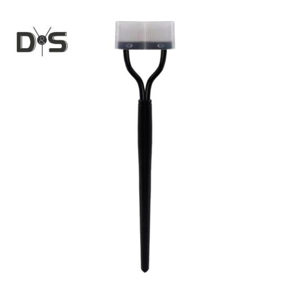 (black) Portable Curved Eyelash Comb Ergonomic Steel Teeth Lashes Separator Tool Women Girls Eyelash Definer Travel Mascara Applicator Brush
